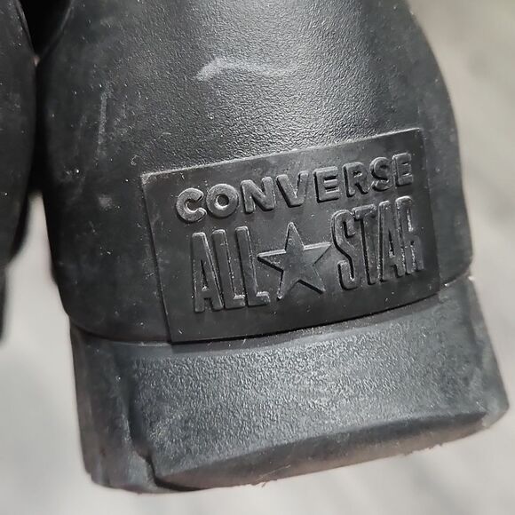 Converse BLACK Leather High Tops UNISEX - Picture 4 of 9